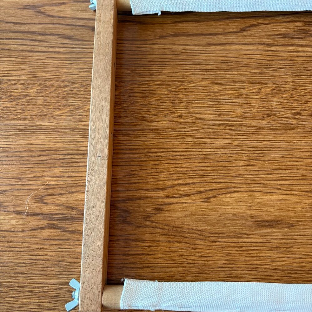 Wooden scroll frame 21"x12" for needlework projects - Picture 3 of 9
